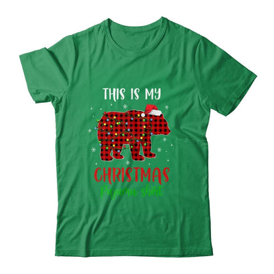 This Is My Christmas Pajama Shirt Bear Red Plaid-T-Shirt & Sweatshirt-Classic T-Shirt-Irish Green