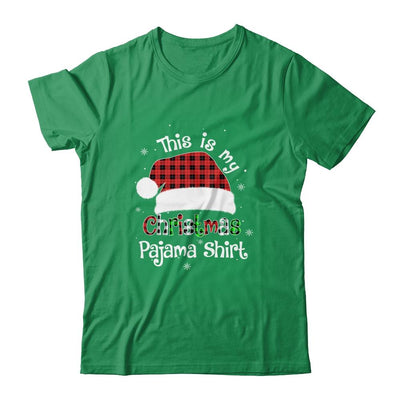 This Is My Christmas Pajama Shirt Christmas Red Plaid Hat-T-Shirt & Sweatshirt-Classic T-Shirt-Irish Green