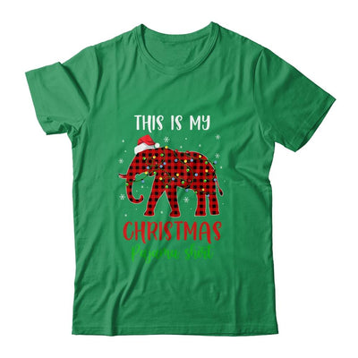 This Is My Christmas Pajama Shirt Elephant Red Plaid-T-Shirt & Sweatshirt-Classic T-Shirt-Irish Green