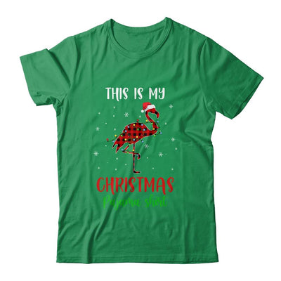 This Is My Christmas Pajama Shirt Flamingo Red Plaid-T-Shirt & Sweatshirt-Classic T-Shirt-Irish Green