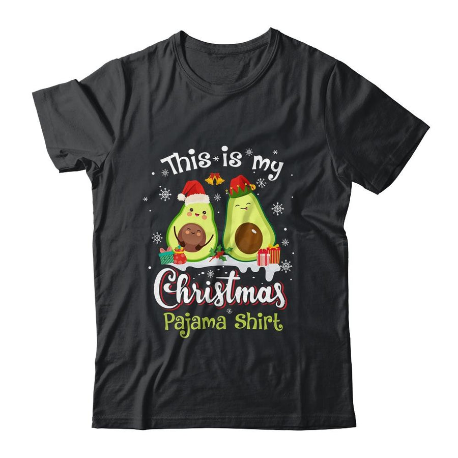 This Is My Christmas Pajama Shirt Funny Avocado Xmas Gift-T-Shirt & Sweatshirt-Classic T-Shirt-Black
