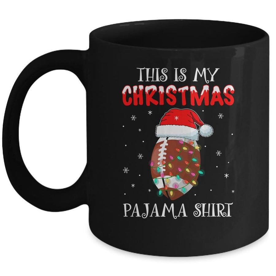 This Is My Christmas Pajama Shirt Gift For Football Lover Mug-Coffee Mug-Mug-Black