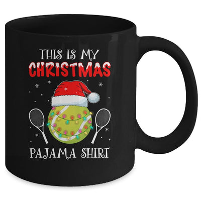 This Is My Christmas Pajama Shirt Gift For Tennis Lover Mug-Coffee Mug-Mug-Black