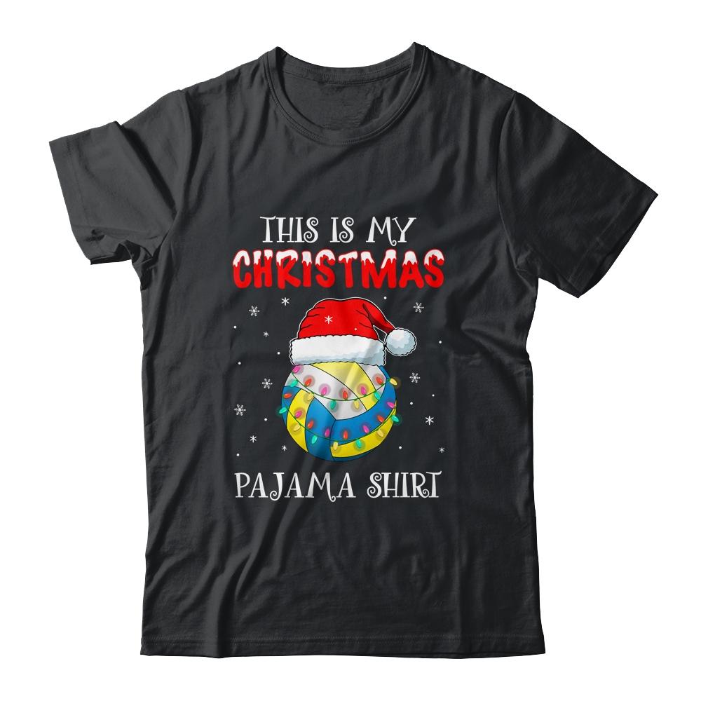 This Is My Christmas Pajama Shirt Gift For Volleyball Lover-T-Shirt & Sweatshirt-Classic T-Shirt-Black