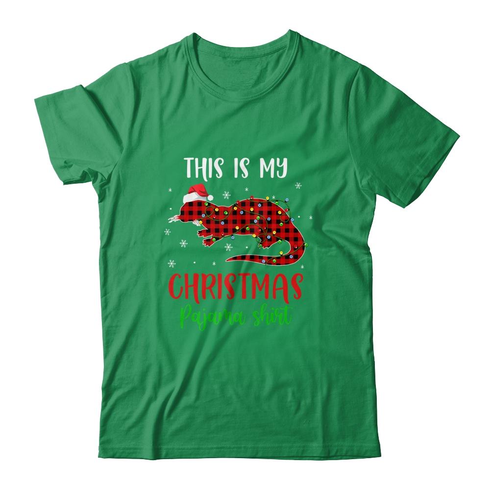 This Is My Christmas Pajama Shirt Otter Red Plaid-T-Shirt & Sweatshirt-Classic T-Shirt-Irish Green