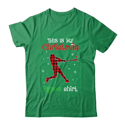 This Is My Christmas Pajama Shirt Red Plaid Baseball-T-Shirt & Sweatshirt-Classic T-Shirt-Irish Green