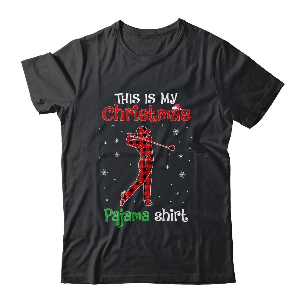 This Is My Christmas Pajama Shirt Red Plaid Golf-T-Shirt & Sweatshirt-Classic T-Shirt-Black
