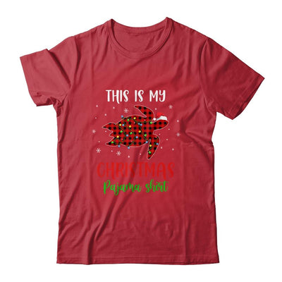 This Is My Christmas Pajama Shirt Turtle Red Plaid-T-Shirt & Sweatshirt-Classic T-Shirt-Red