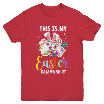 This Is My Easter Pajama Shirt Game Control Basket Gaming Youth-Youth Shirt-Youth T-Shirt-Red