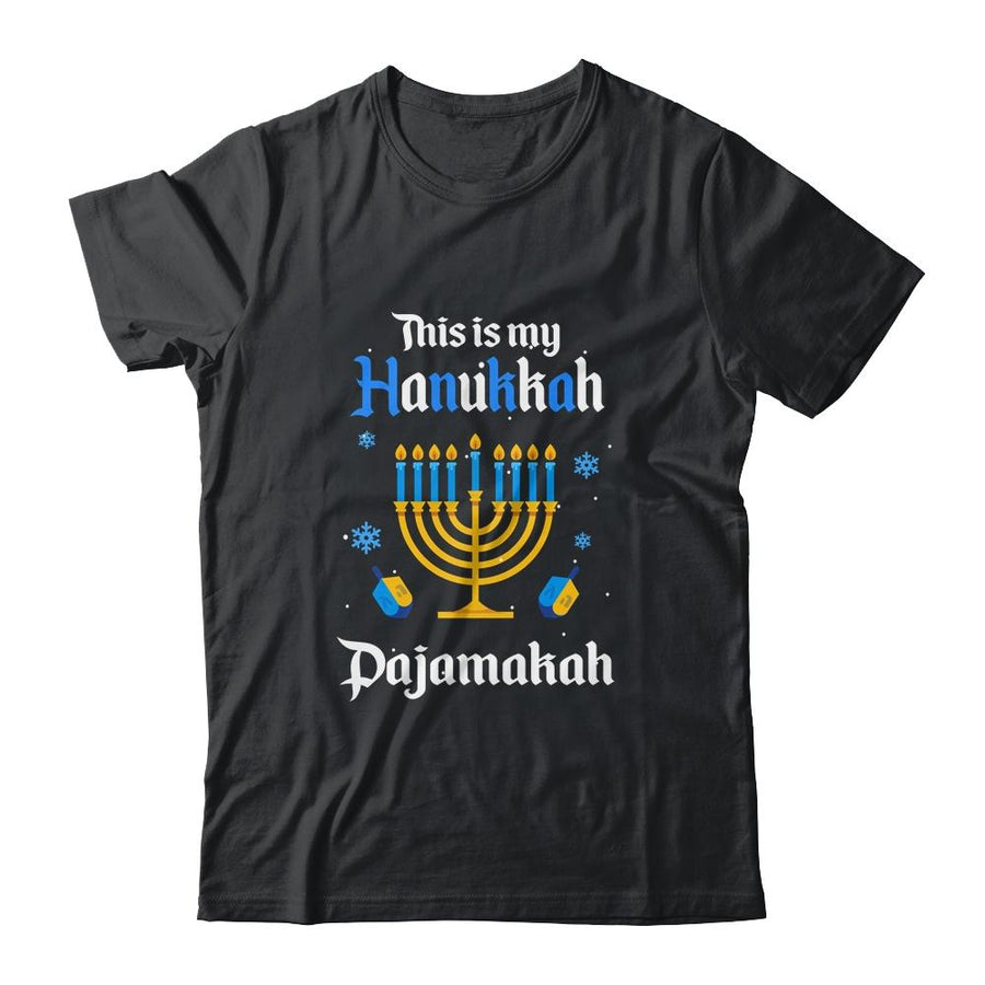 This Is My Hanukkah Pajamakah Shirt Funny Hanukkah Pajama-T-Shirt & Sweatshirt-Classic T-Shirt-Black