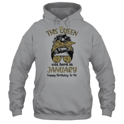 This Queen Was Born In January Happy Birthday To Me Leopard-T-Shirt & Tank Top-Pullover Hoodie-Sport Grey