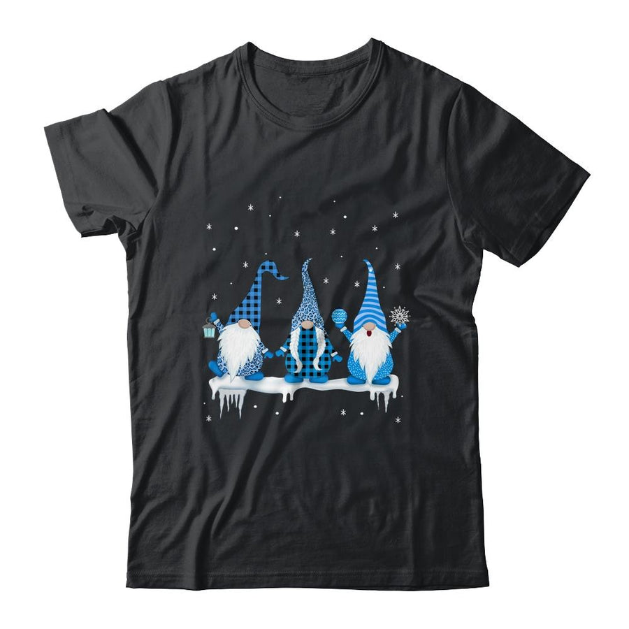 Three Christmas Gnomes Funny Humor Santa Blue Christmas-T-Shirt & Sweatshirt-Classic T-Shirt-Black