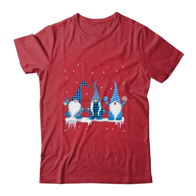 Three Christmas Gnomes Funny Humor Santa Blue Christmas-T-Shirt & Sweatshirt-Classic T-Shirt-Red