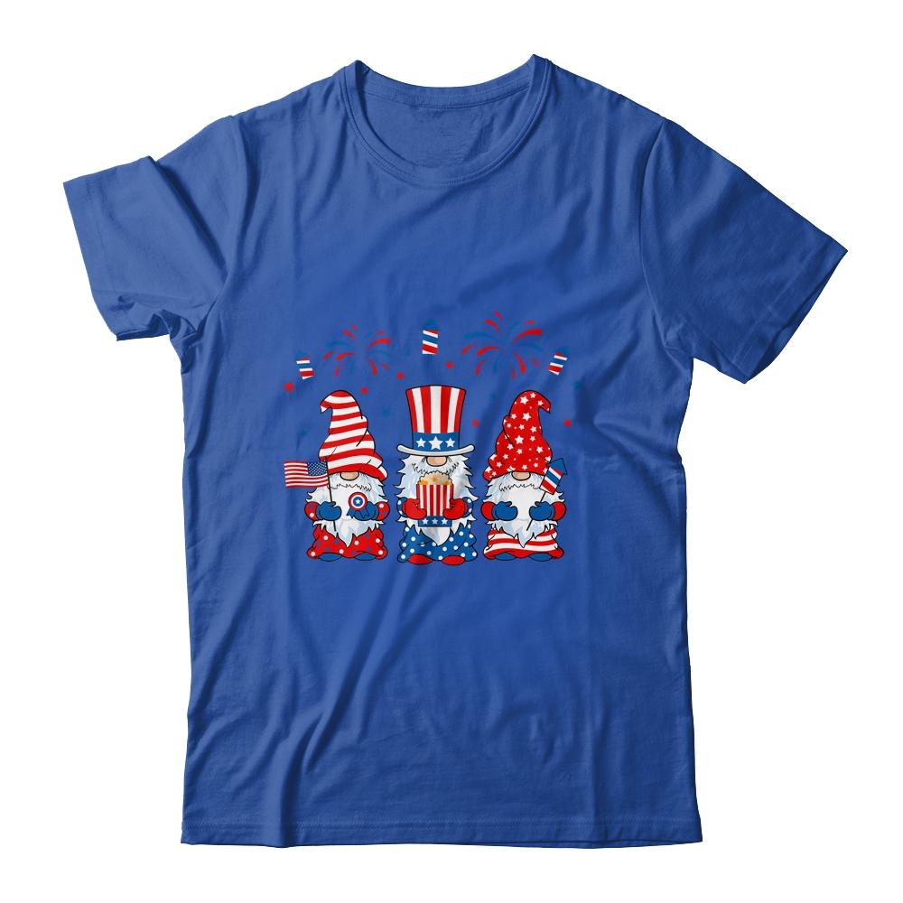Three Gnomes Celebrating Independence Day 4th Of July-T-Shirt & Tank Top-Classic T-Shirt-Royal