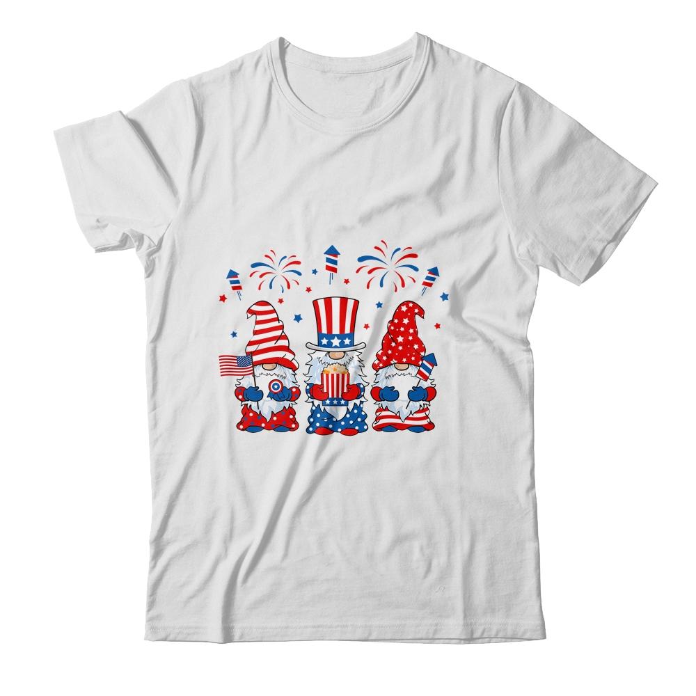 Three Gnomes Celebrating Independence Day 4th Of July