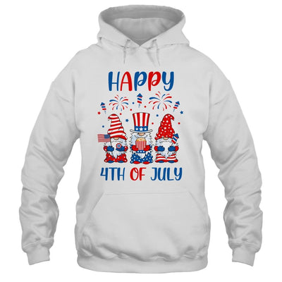 Three Gnomes Celebrating Independence Day USA 4th Of July-T-Shirt & Tank Top-Pullover Hoodie-White