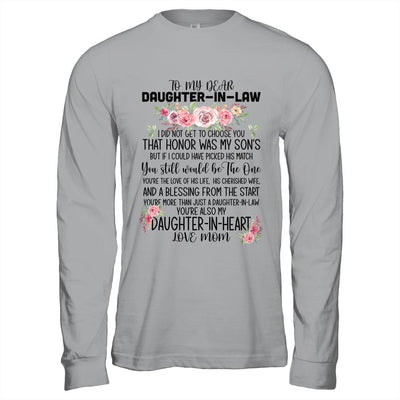 To My Dear Daughter In Law Gift-T-Shirt & Hoodie-Long Sleeve T-Shirt-Sport Grey