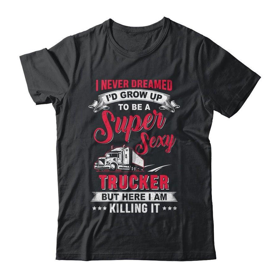 Truck Driver Gift Semi Big Rig Trucking Trailer Funny Driver-T-Shirt & Hoodie-Classic T-Shirt-Black