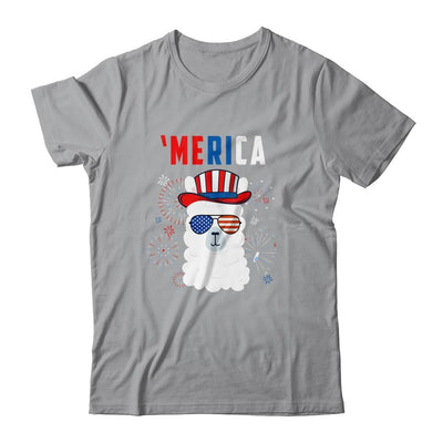 USA Patriotic American Llama July 4th Alpaca-T-Shirt & Tank Top-Classic T-Shirt-Sport Grey