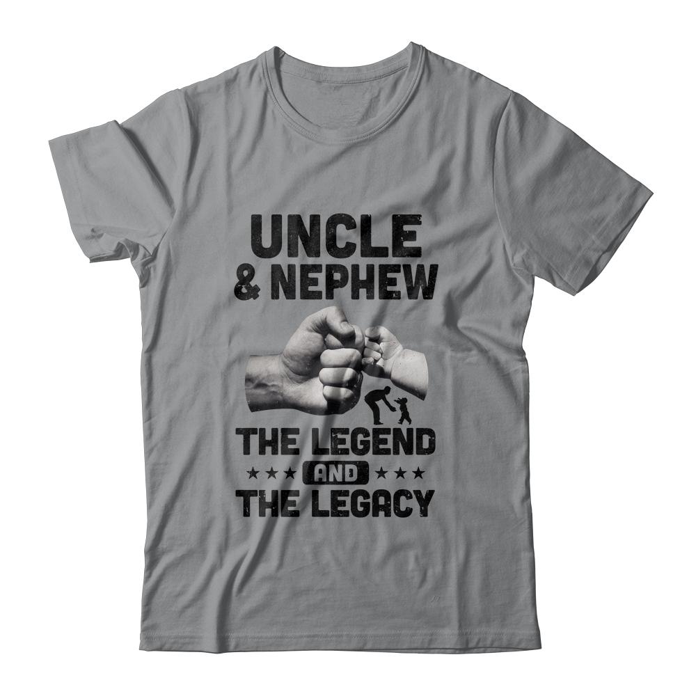 Uncle And Nephew The Legend And The Legacy-T-Shirt & Hoodie-Classic T-Shirt-Sport Grey