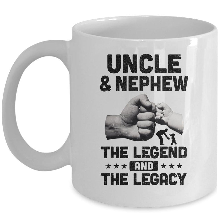 Uncle And Nephew The Legend And The Legacy Mug-Coffee Mug-Mug-White