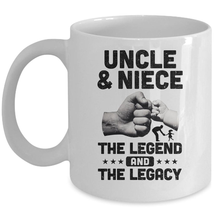 Uncle And Niece The Legend And The Legacy Mug-Coffee Mug-Mug-White