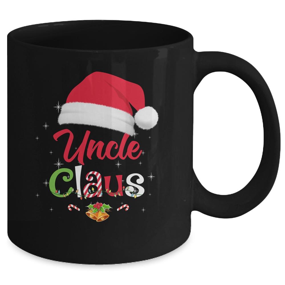 Uncle Claus Santa Christmas Matching Family Pajama Funny Mug-Coffee Mug-Mug-Black