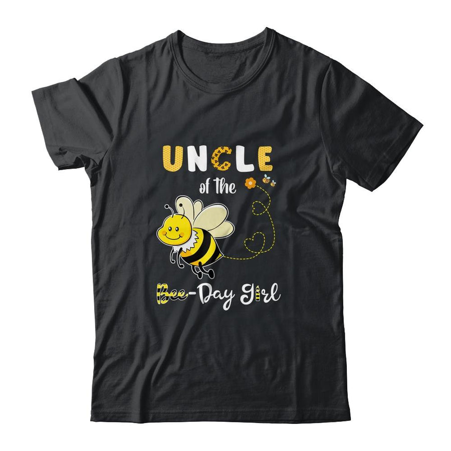 Uncle Of The Bee Birthday Girl Family Matching-T-Shirt & Hoodie-Classic T-Shirt-Black