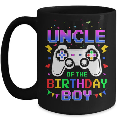 Uncle Of The Birthday Boy Video Gamer Mug-Coffee Mug-Mug-Black