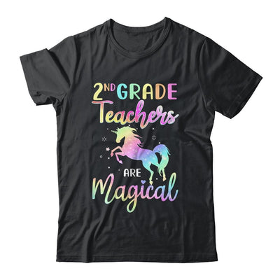 Unicorn Funny 2nd Grade Teachers Are Magical-T-Shirt & Hoodie-Classic T-Shirt-Black