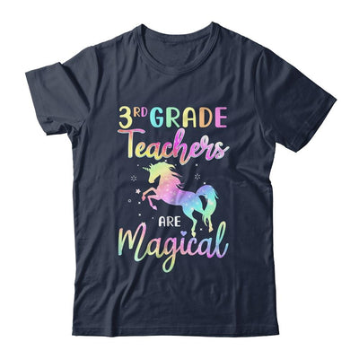 Unicorn Funny 3rd Grade Teachers Are Magical-T-Shirt & Hoodie-Classic T-Shirt-Navy