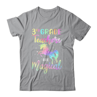 Unicorn Funny 3rd Grade Teachers Are Magical-T-Shirt & Hoodie-Classic T-Shirt-Sport Grey