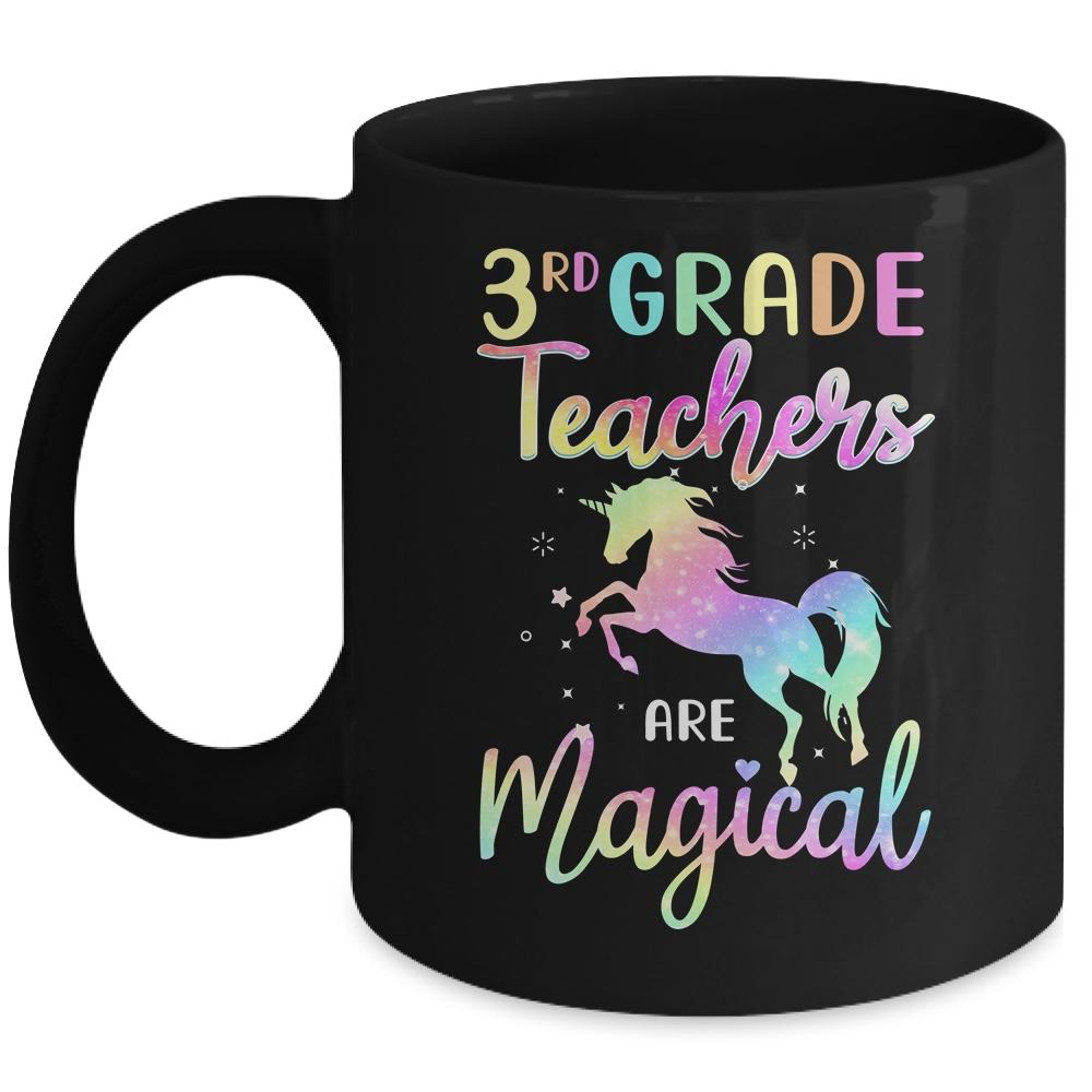Unicorn Funny 3rd Grade Teachers Are Magical Mug-Coffee Mug-Mug-Black
