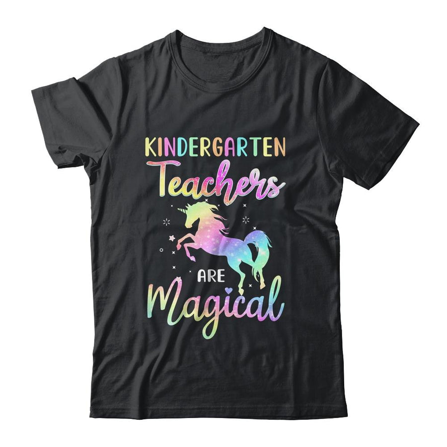 Unicorn Funny Kindergarten Teachers Are Magical-T-Shirt & Hoodie-Classic T-Shirt-Black