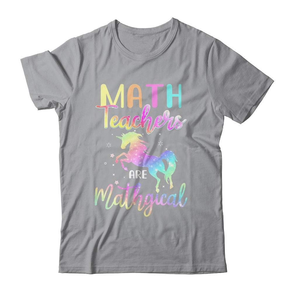 Unicorn Funny Math Teachers Are Mathgical-T-Shirt & Hoodie-Classic T-Shirt-Sport Grey