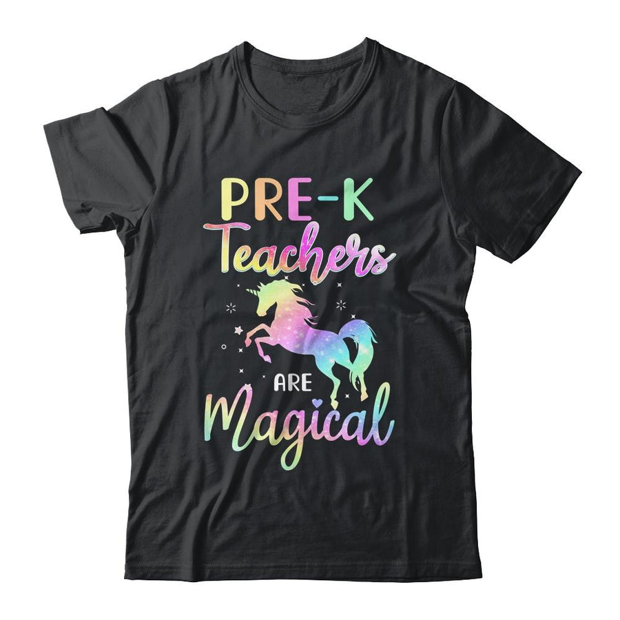 Unicorn Funny Pre K Teachers Are Magical-T-Shirt & Hoodie-Classic T-Shirt-Black