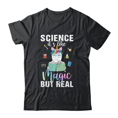 Unicorn Scientist Science Is Like Magic But Real-T-Shirt & Hoodie-Classic T-Shirt-Black