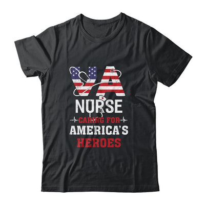 VA Nurse Caring For Americas Heroes-T-Shirt & Hoodie-Classic T-Shirt-Black