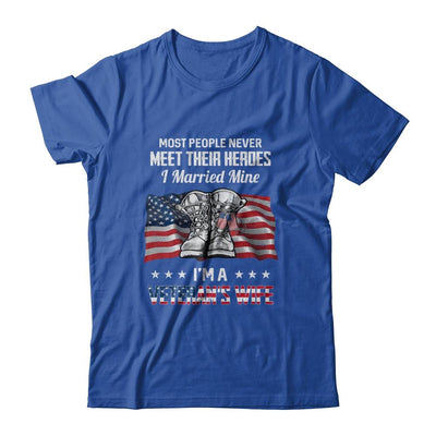 Veteran's Wife Hero Married Mine-T-Shirt & Hoodie-Classic T-Shirt-Royal
