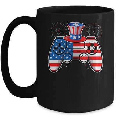Video Game 4th Of July Gaming Funny Boys Kids Teens Gamer Mug-Coffee Mug-Mug-Black