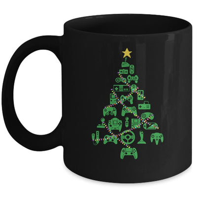 Video Game Controller Christmas Tree Gifts For Gamer Mug-Coffee Mug-Mug-Black