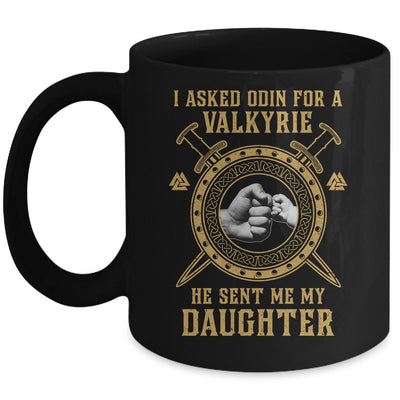 Viking For Men I Asked Odin He Sent Me My Daughter Mug-Coffee Mug-Mug-Black