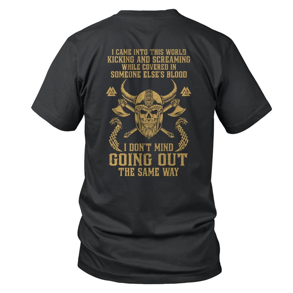 Viking For Men I Came Into This World-T-Shirt & Hoodie-Classic T-Shirt-Black