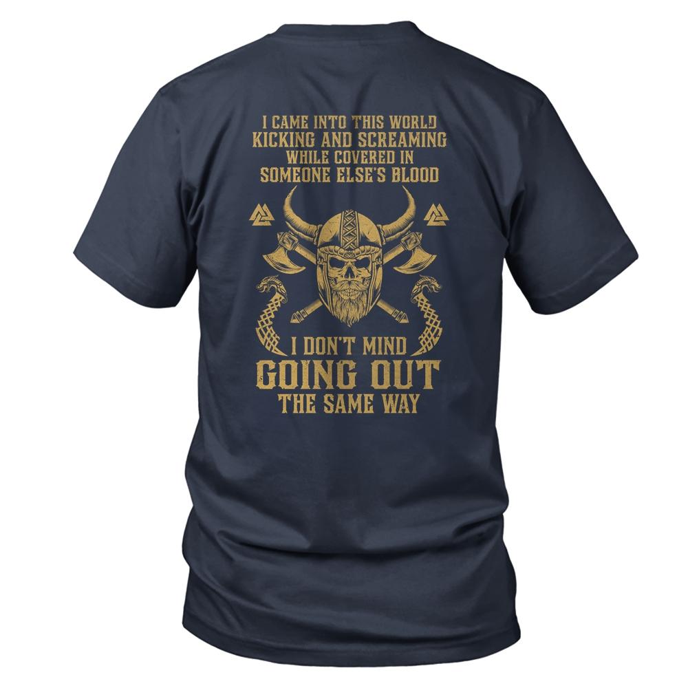 Viking For Men I Came Into This World-T-Shirt & Hoodie-Classic T-Shirt-Navy