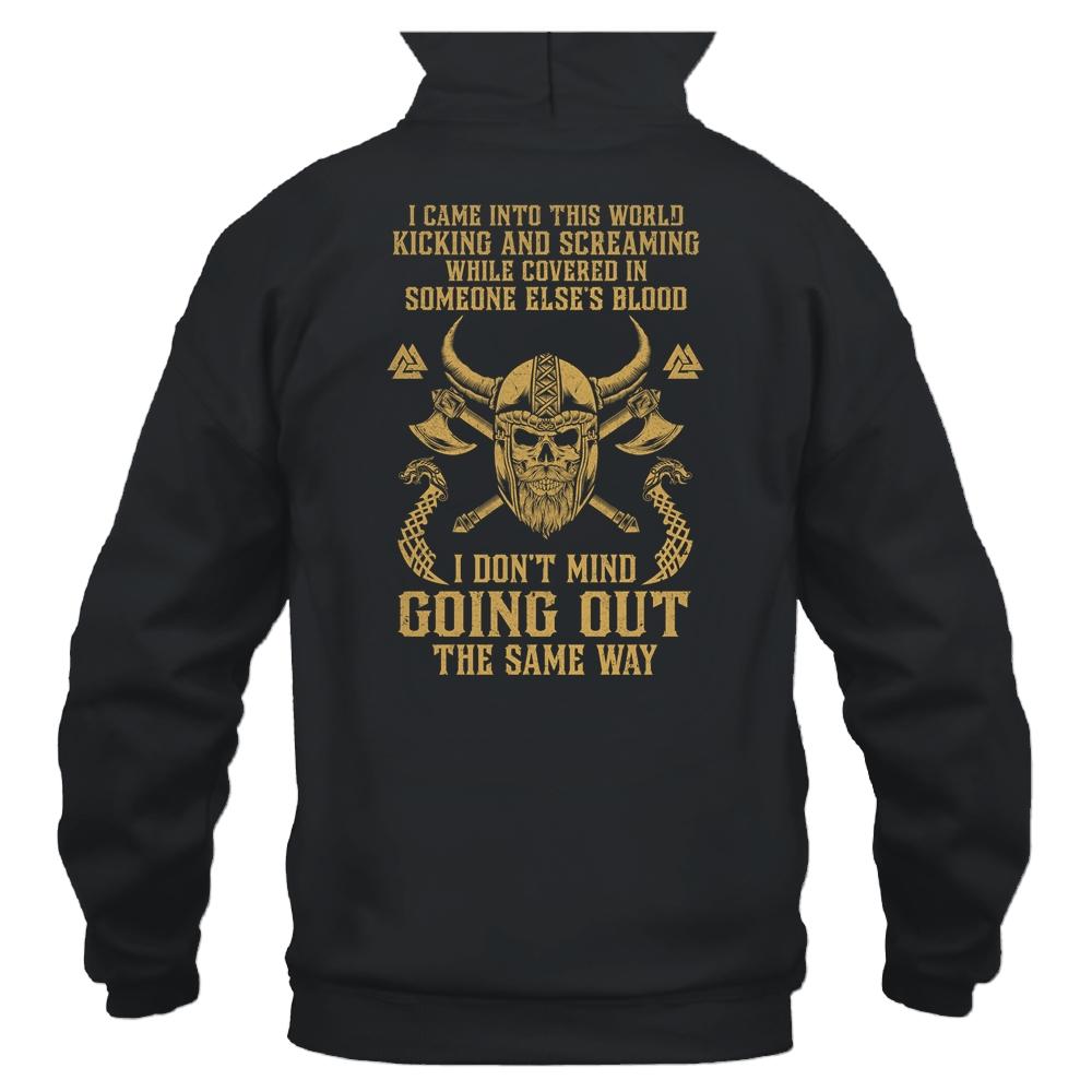 Viking For Men I Came Into This World-T-Shirt & Hoodie-Pullover Hoodie-Black
