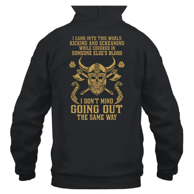 Viking For Men I Came Into This World-T-Shirt & Hoodie-Pullover Hoodie-Black