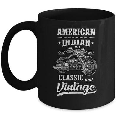 Vintage American Motorcycles Indian For Old Biker Gifts Mug-Coffee Mug-Mug-Black