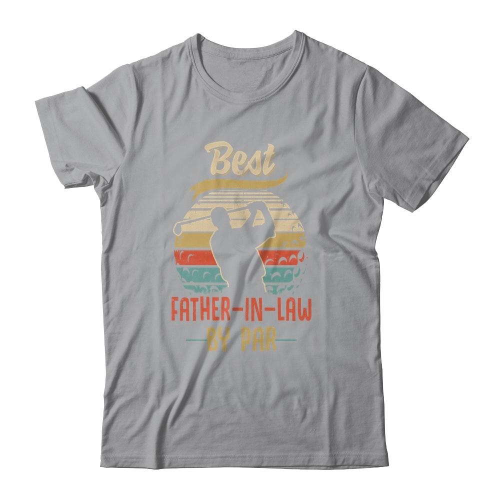 Vintage Best Father In Law By Par Fathers Day Funny Golf-T-Shirt & Hoodie-Classic T-Shirt-Sport Grey