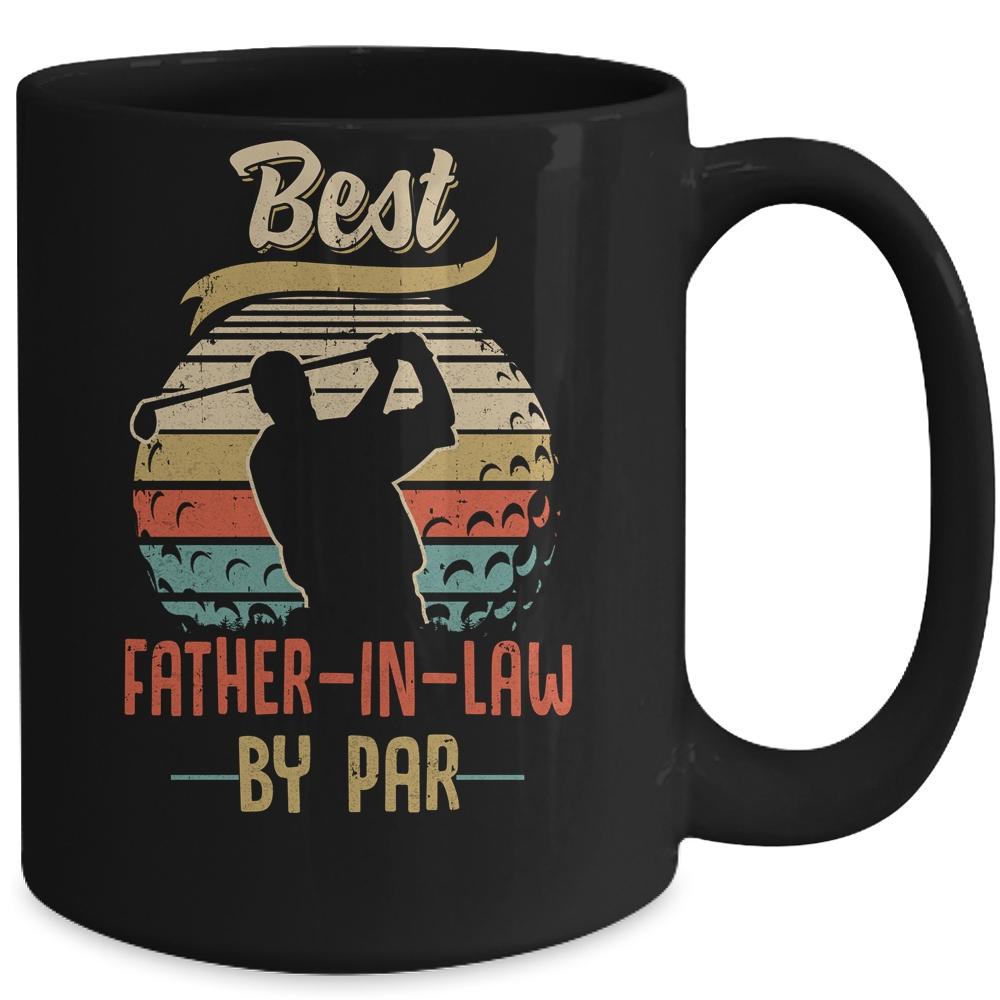 Vintage Best Father In Law By Par Fathers Day Funny Golf Mug-Coffee Mug-