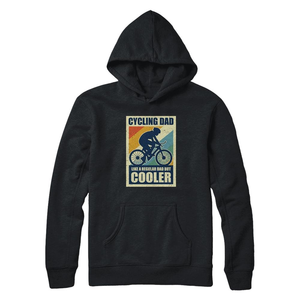 Vintage Cycling Dad Bike Rider Cyclist Fathers Day Funny-T-Shirt & Hoodie-Pullover Hoodie-Black